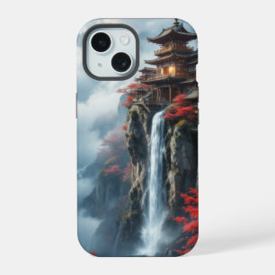Temple of the Eternal Falls: Crimson Dawn iPhone 15 Case
