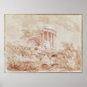 Temple of the Sybil at Tivoli Poster