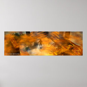 TEMPLE OF WATER /HYPERION Science Fiction,Sci-Fi Poster