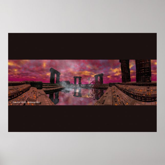 TEMPLE OF WATER /HYPERION WORLD ,Sci-Fi Poster (Front)