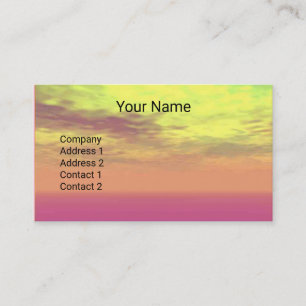 TEMPLE OF WATER  Pink Yellow Purple Clouds Sci-Fi Business Card