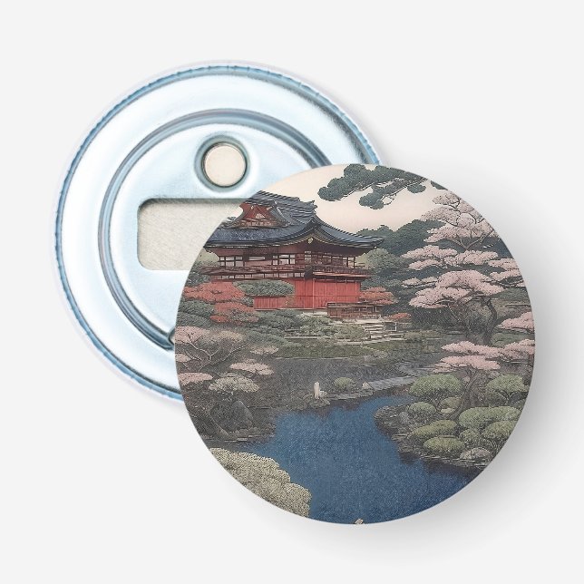 Temple on the river - Japan Bottle Opener (Front)