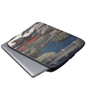 Temple on the river - Japan Laptop Sleeve