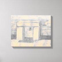 Temple Sketch Canvas Print