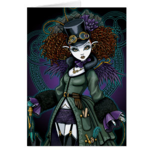 Temple Steampunk Vampire Angel Postcard