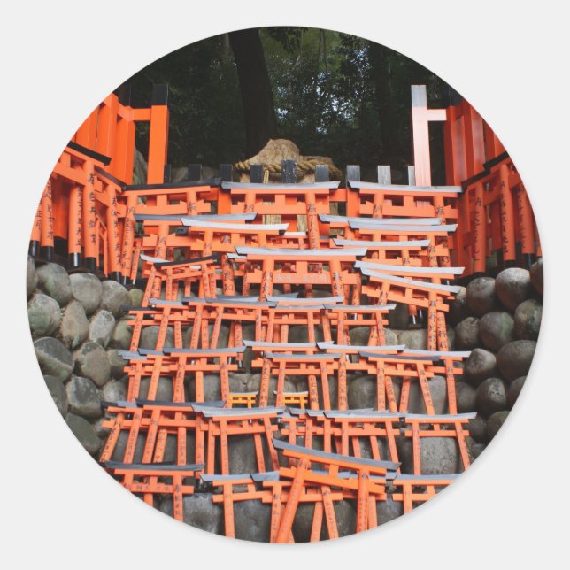 Temple Stone Far East Classic Round Sticker (Front)