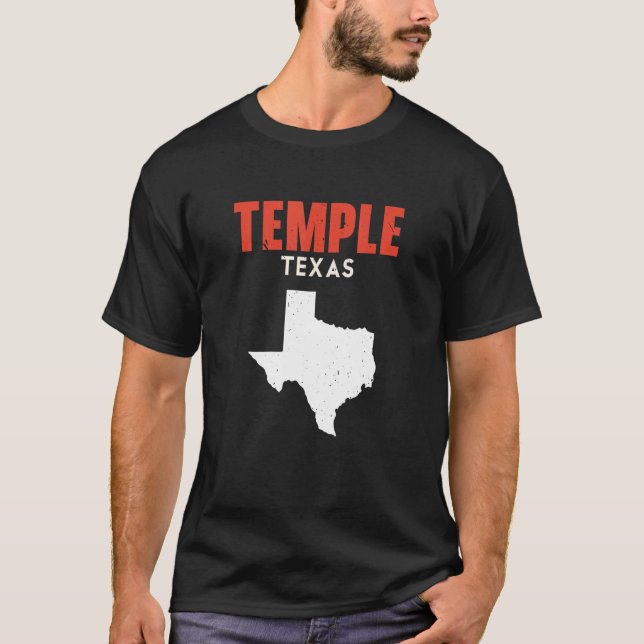 Temple Texas USA State America Travel Texan T-Shirt (Front)