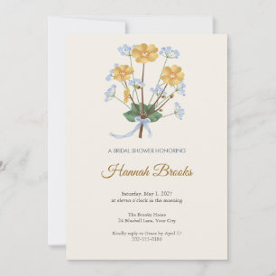 Temple Tree Brunnera Posy Bridal Shower Invitation