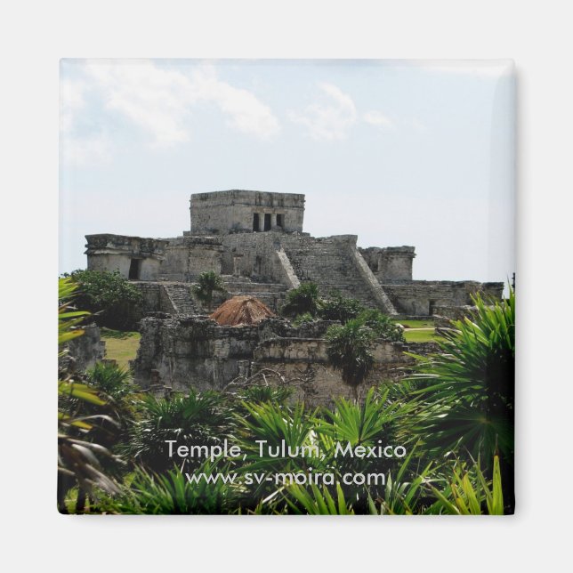 Temple, Tulum, Mexico Magnet (Front)