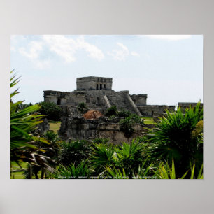 Temple, Tulum, Mexico Poster