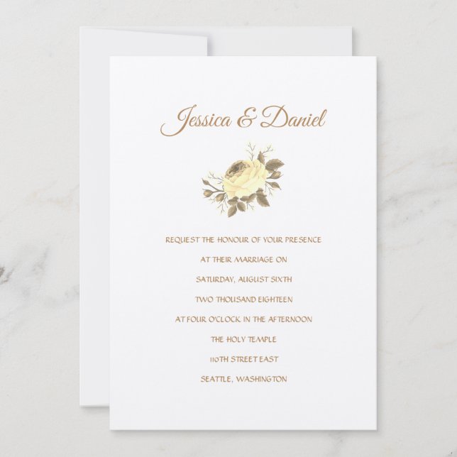 Temple Wedding Invitation (Front)