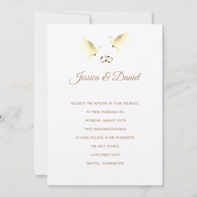 Temple Wedding Invitation (Front)