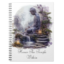 Temple Within Buddha Spiral Photo Notebook