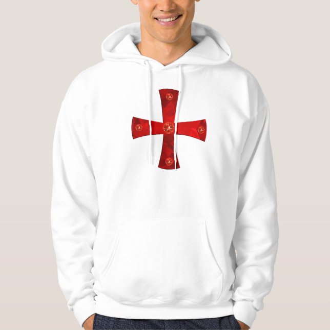 Templer cross gems + swords at the back hoodie (Front)