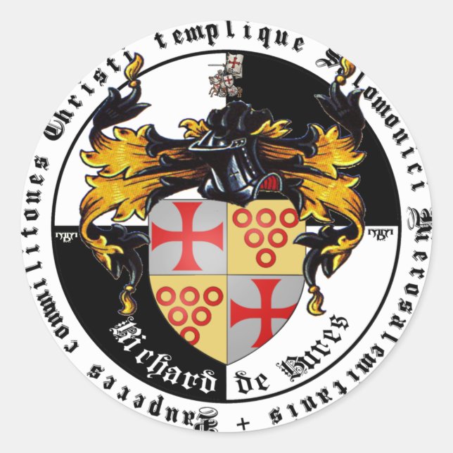 Templer grandmaster Richard de Bures sticker (Front)