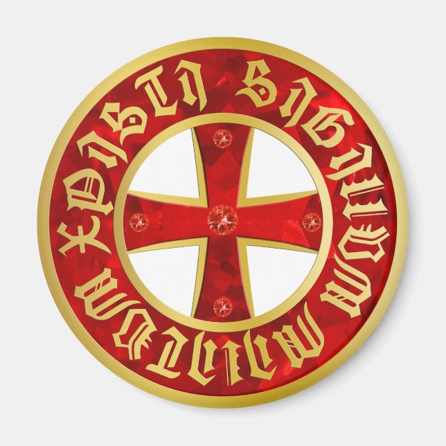 Templer Kreuz / Knights Cross / Crusaders Cross Magnet (Front)