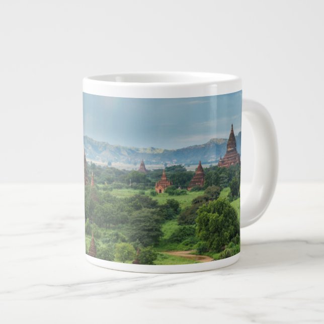 Temples in Bagan, Myanmar Large Coffee Mug (Front Right)