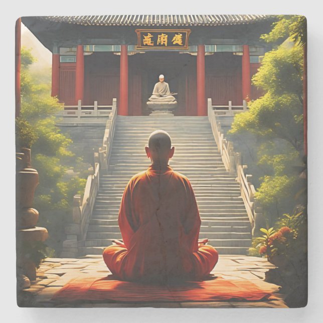 Temple's Quietude Stone Coaster (Front)