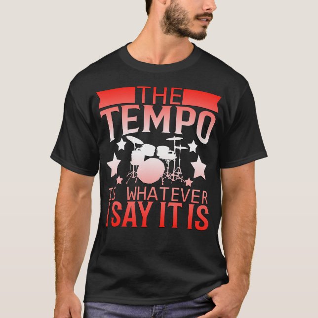 Tempo Drumming Drums Set Cool T-Shirt (Front)