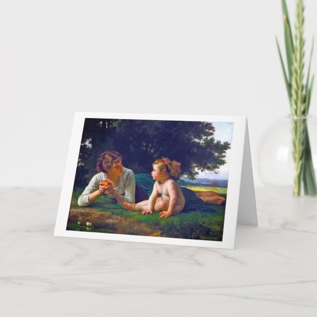 Temptation, Bouguereau Card (Front)