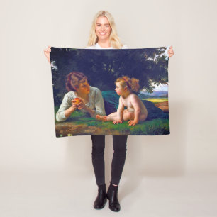 Temptation, Bouguereau Fleece Blanket