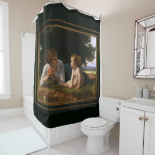 Temptation by William Bouguereau Shower Curtain