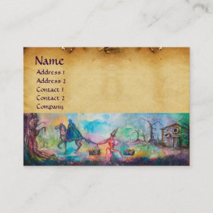 TEMPTATION Dark Knight and Devil Parchment Business Card