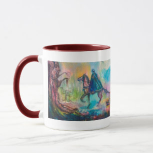 TEMPTATION Dark Knight and Devil's Treasure ,Blue Mug