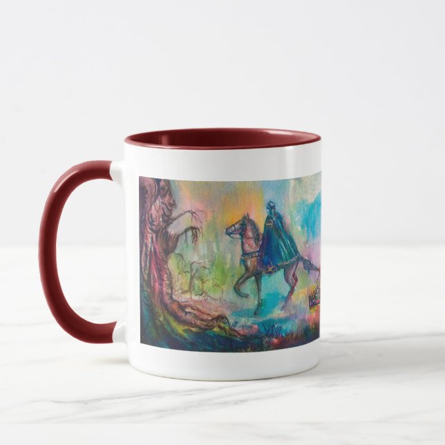 TEMPTATION Dark Knight and Devil's Treasure ,Blue Mug (Left)