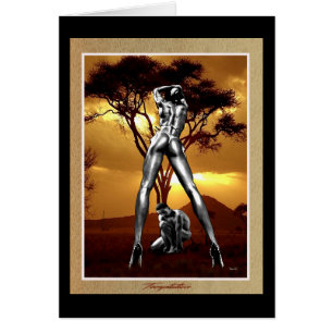 Temptation Greeting Card • Elegant Romantic Silhou