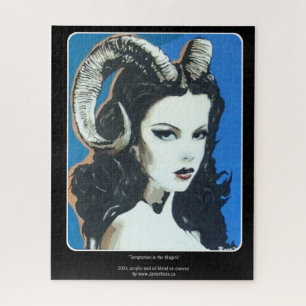 'Temptation in the Magick' Painting on a Jigsaw Puzzle