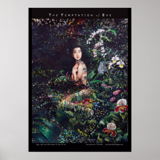 Temptation of Eve Watercolor Painting Poster