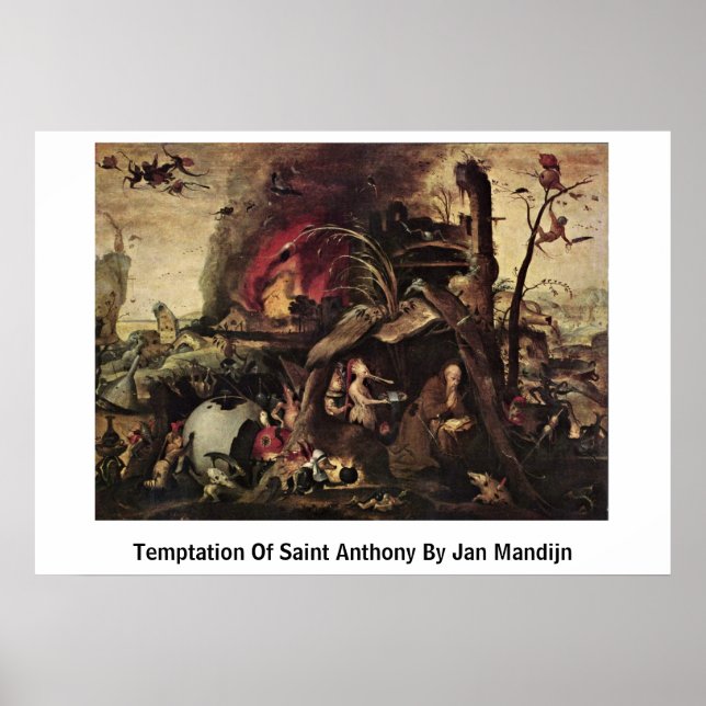 Temptation Of Saint Anthony By Jan Mandijn Poster (Front)