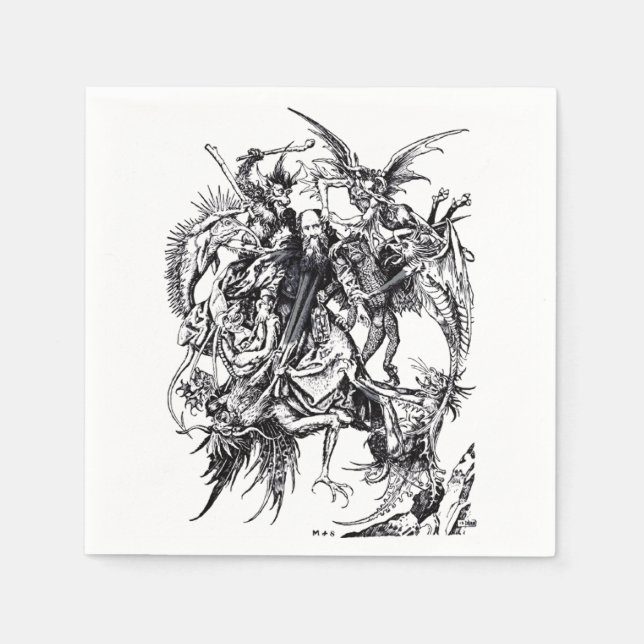 Temptation of Saint Anthony the Great Napkin (Front)