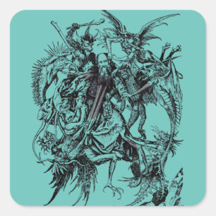 Temptation of Saint Anthony the Great Square Sticker