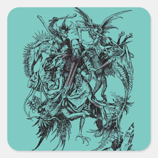 Temptation of Saint Anthony the Great Square Sticker (Front)