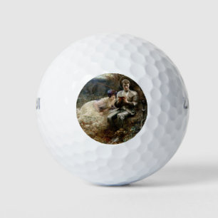 Temptation of Sir Percival (Mediaeval Knight) Golf Balls