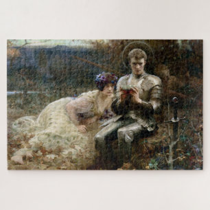 Temptation of Sir Percival (Mediaeval Knight) Jigsaw Puzzle