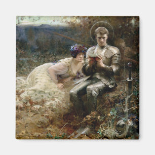 Temptation of Sir Percival (Mediaeval Knight) Magnet
