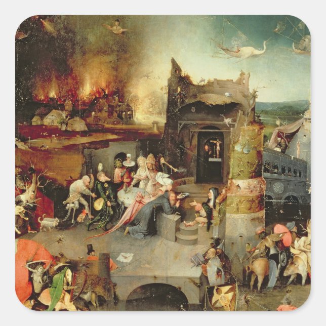 Temptation of St. Anthony Square Sticker (Front)
