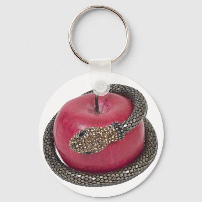 TemptationAppleSnake112311 Key Ring (Front)