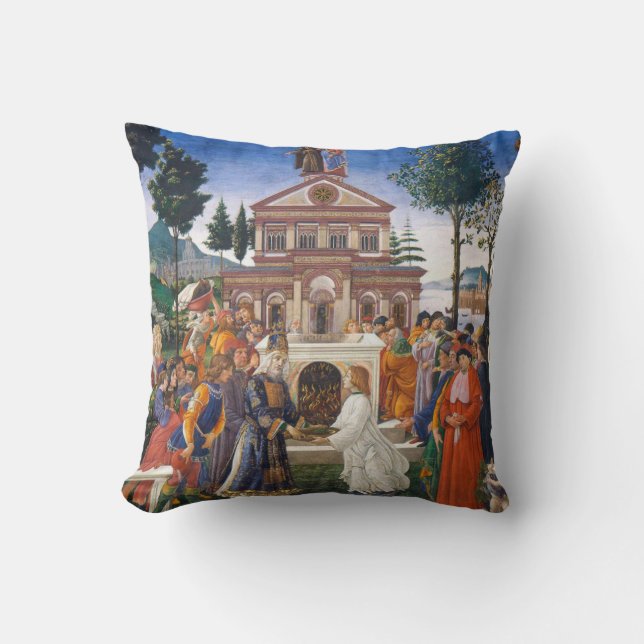 Temptations of Christ, Sandro Botticelli Cushion (Front)