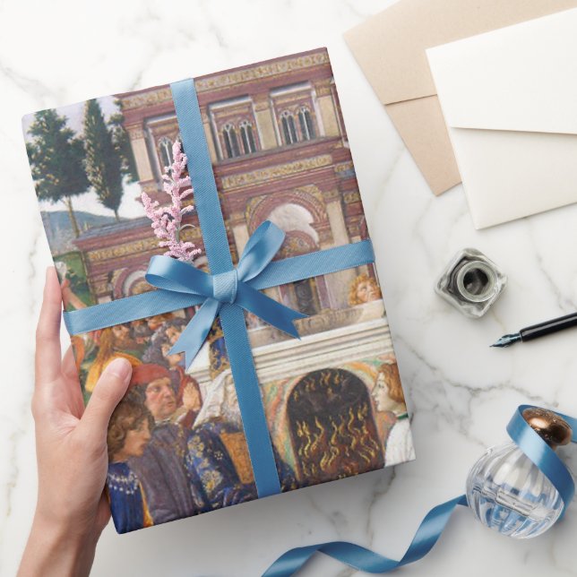 Temptations of Christ, Sandro Botticelli Wrapping Paper (Gifting)