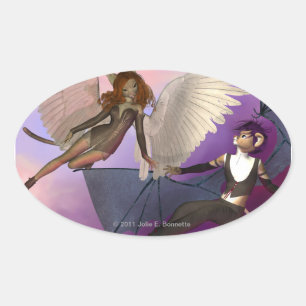 Tempted Oval Sticker