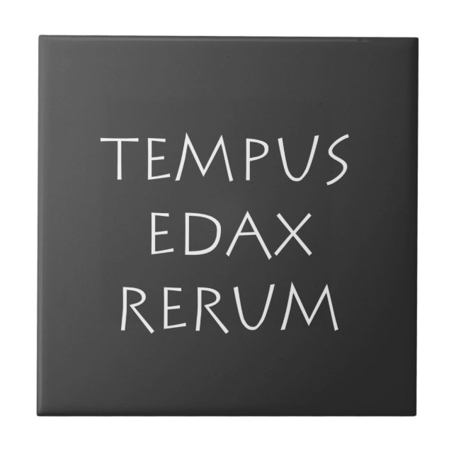 Tempus edax rerum ceramic tile (Front)