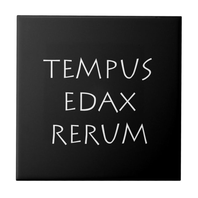 Tempus edax rerum ceramic tile (Front)