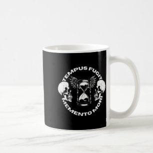 Tempus Fugit Memento Mori Skull Gothic Design Coffee Mug