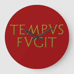 Tempus Fugit Round Clock