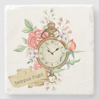 Tempus Fugit Stone Coaster