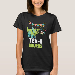 Ten a saurus Dinosaur Cute Kiddo Triceratops T-Shirt
